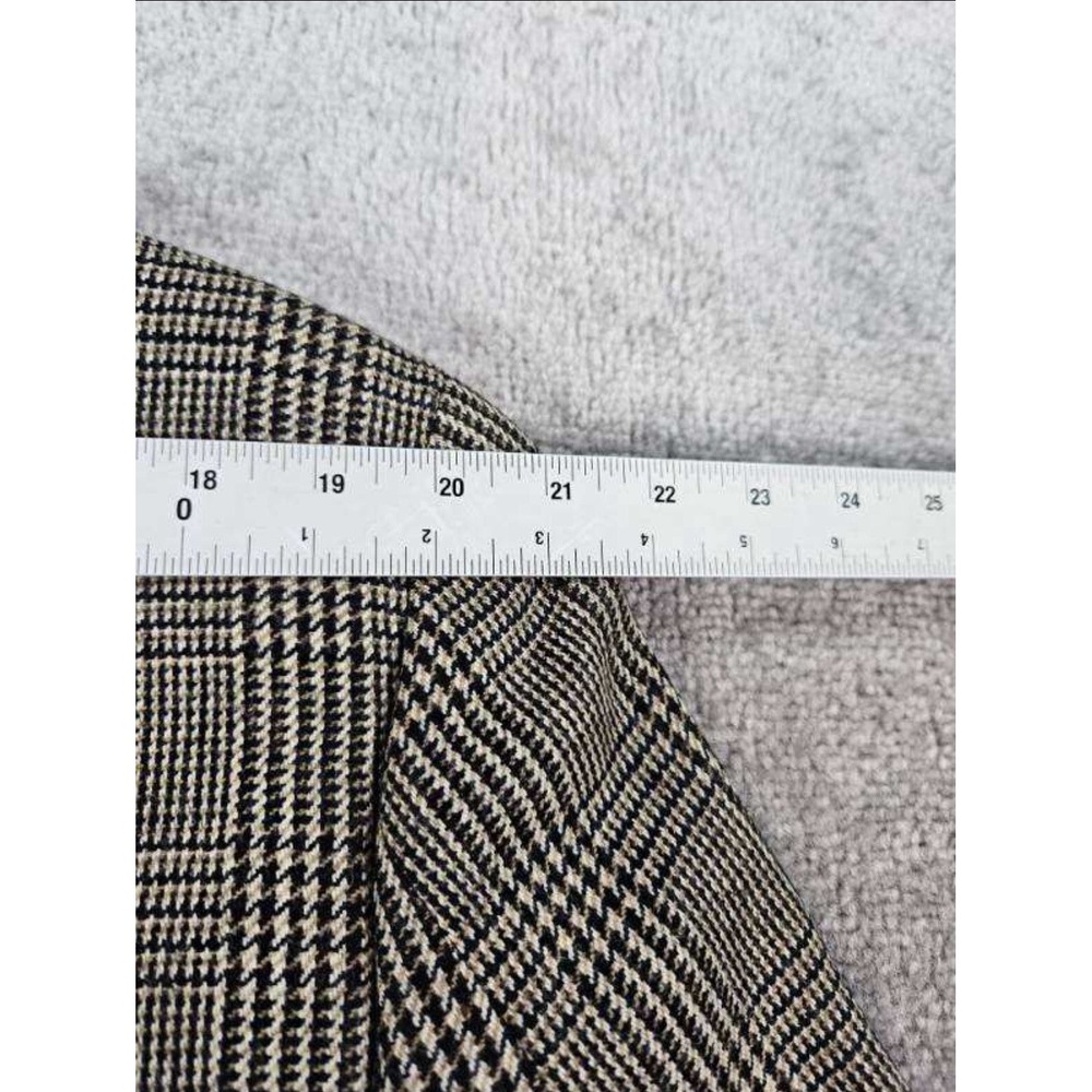 Vintage Ralph Lauren Suit Jacket 42 L Beige Black Wool Cashmere Prince of Whales - Picture 9 of 16